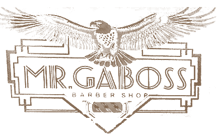 Águila del logotipo de Mr. Gaboss Barber Shop
